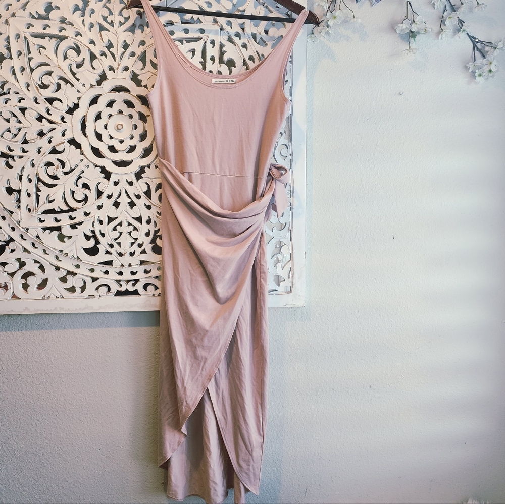 REFORMATION JEAN KAILA MIDI DRESS WRAP STYLE NWOT SIZE SMALL - Picture 3 of 15
